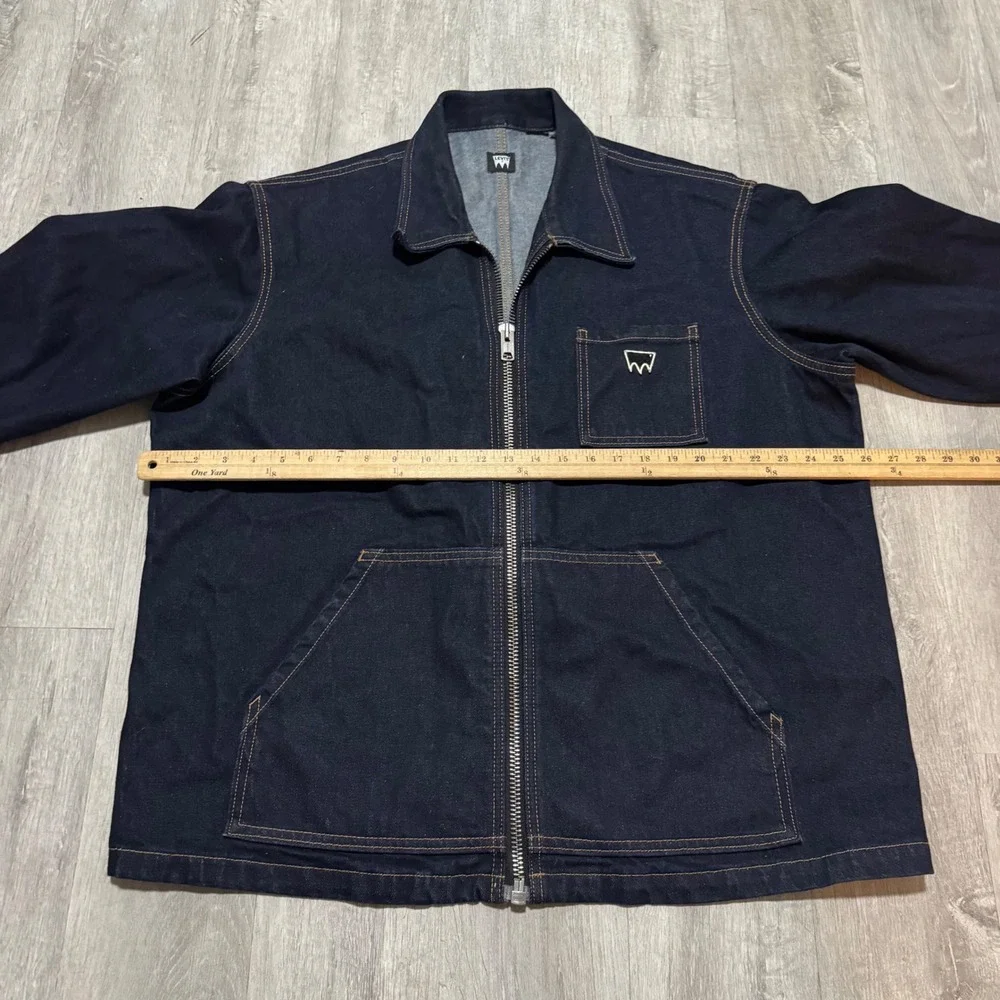 Levis skateboarding Mens Dark Wash Denim Full Zip Work Jacket A5732-0000 Large - Picture 7 of 7